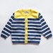 Striped Cardigan - Yellow / Navy