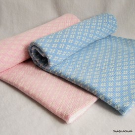 Baby Knit Blanket - Pink / Blue