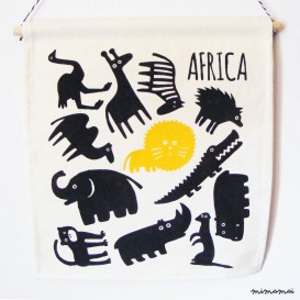 AFRICAN WILDLIFE wall flag