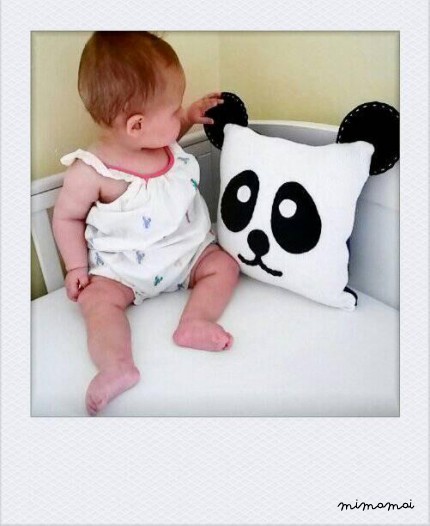 Cuscino di orso, panda bear, orso cuscino con le orecchie, arredamento della camera per bambini