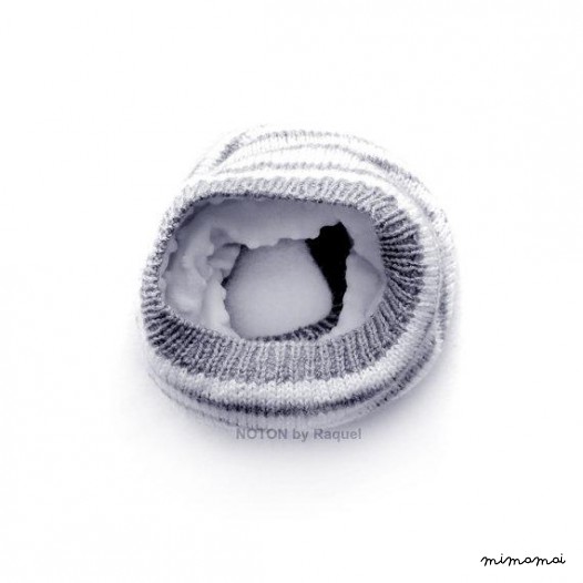 Bambini a maglia cappuccio, reversibile cappuccio sciarpa, sciarpa Minky