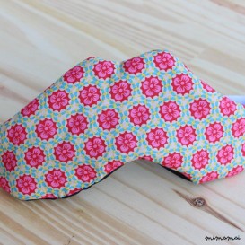 Sleep mask moustahce - Pink flowers