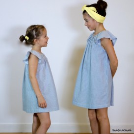 Robe &agrave; rayures brod&eacute;e Margaux