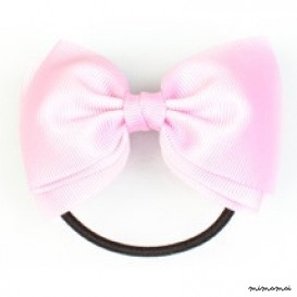 Medium Bow Ponytail Holder - Light Pink