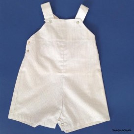 Salopette baby mini quadretto azzurro