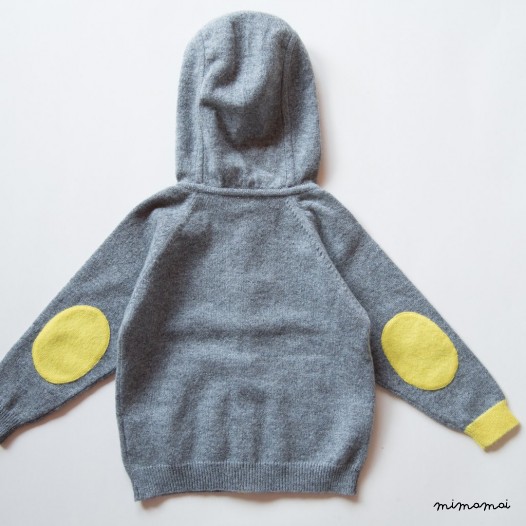 Hoody Cardigan - Dark Grey M&eacute;lange