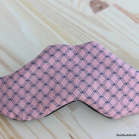 Sleep Mask Moustache - Pink bow