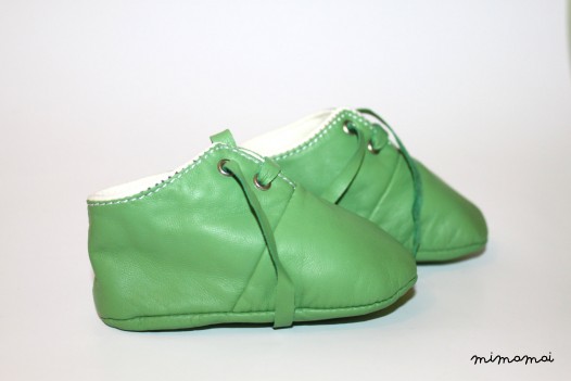 2 - 3 years Slippers / Baby Shoes Lamb Leather Green