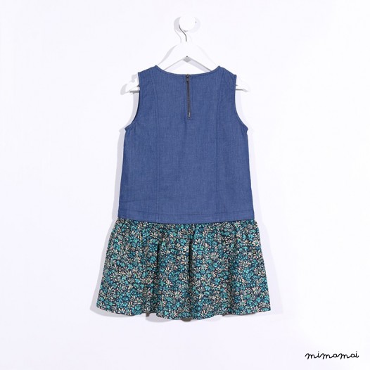 Two-Way Dress denim and green