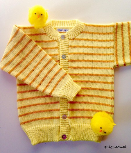 Baby Knit lemon Cardigan