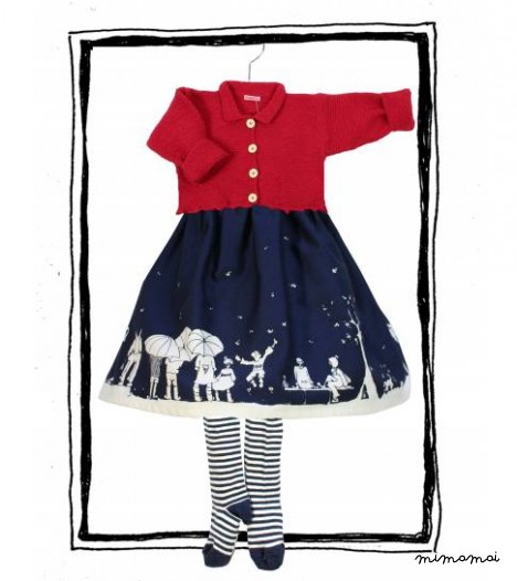Scalloped Cardigan in Red