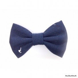 Hair Bow Clip in Navy Aunt Eva