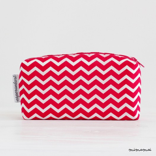 Estuche zig zag fucsia