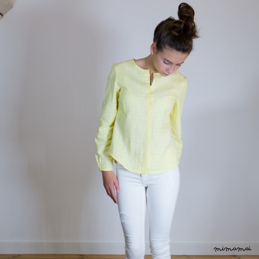Chemise en lange jaune L&eacute;onie