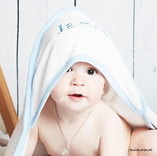 Personalised Blue Hooded Towel