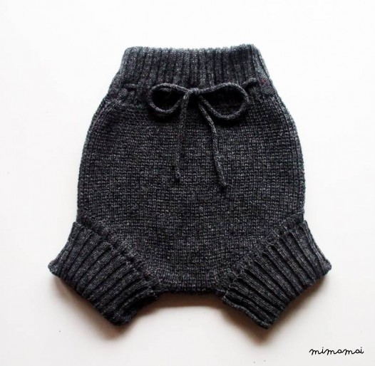 Baby Knitted Lambswool high-waist Diaper Cover/nappy cover