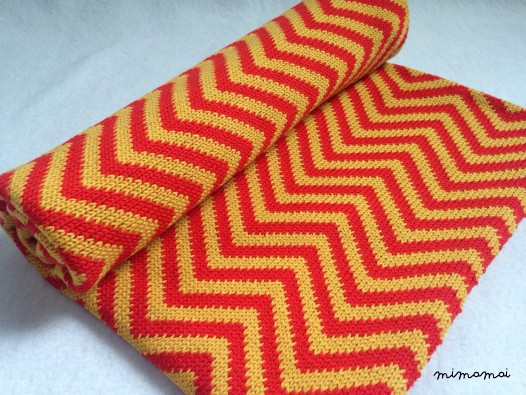 Baby Knit Blanket in Red /Wool Knit Blanket