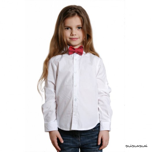 Child dark-red bow tie, wild silk