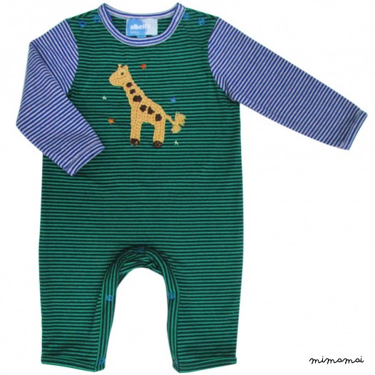 Green Crochet Giraffe Babygrow