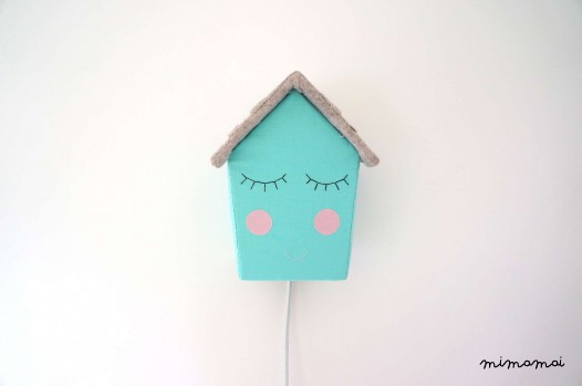 Turquoise Happy House LED light