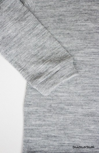 Baby Merino wool grey long sleeve blouse