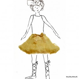 Girls Petticoat Tutu in Mustard