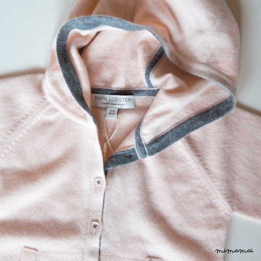 Hoody Cardigan - Nude Rose