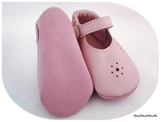 Scarpa suola morbida a mano in pelle - Sandalo, rosa, per bambine