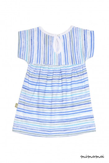 Barbara Dress Azul Stripe
