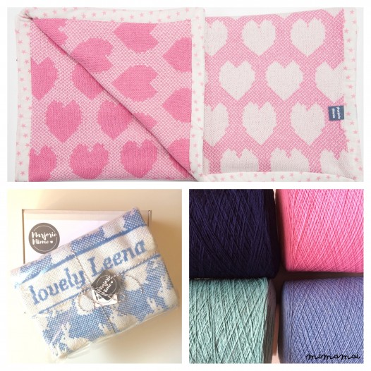Personalised Baby Blanket, Knitted Newborn Blanket, Baby Gift, Newborn Gift, Hearts,