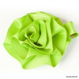 Rosette Hair Clip - Lime Green