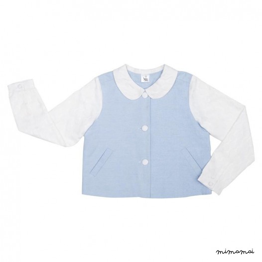 Peter Pan Collar Jacket light denim