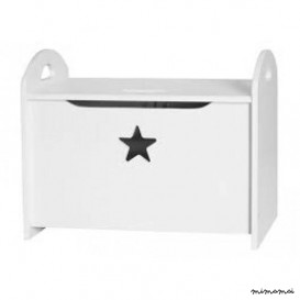 Star White Wooden Toy Box