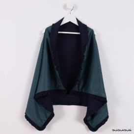 Throw-over Vest & Scarf green