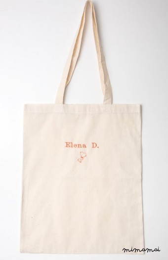 Borsa in tela di cotone manici corti - 40x50