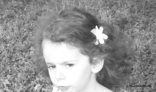 Allie Hot Pink And White Stripe Flower Hair Clip