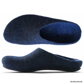 Filzpantoffel Merinowolle marine