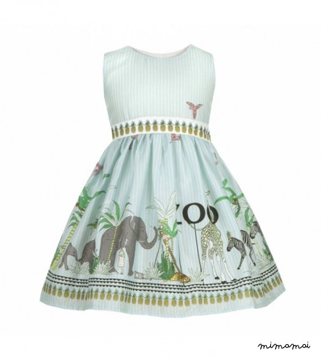 Martha Dress, The Zoo, Blue