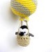 Hot air balloon nursery decoration with penguin