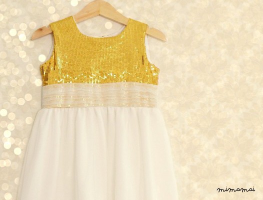 Gold Party Dress For Girls