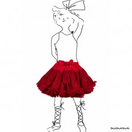 Girls Petticoat Tutu in Sparkly Red