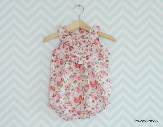 Shabby Chic Baby girl ruffle romper