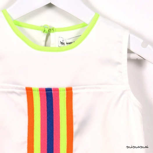 Neon Trims Top white