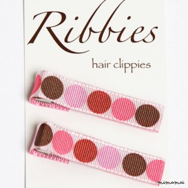 Pair of Sweetheart Dots Hairclips