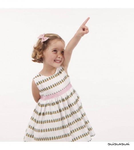 Martha Dress, Pineapple Heaven, Ivory