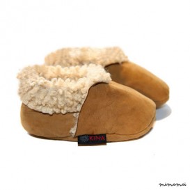 Kina Infant Booties Natural
