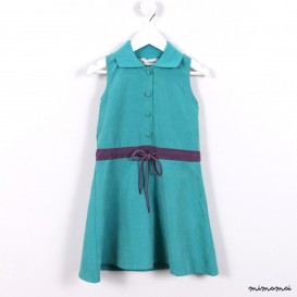 Sleeveless Tie-waist Dress green