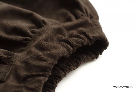 Natural cord skirt with hanging pocket