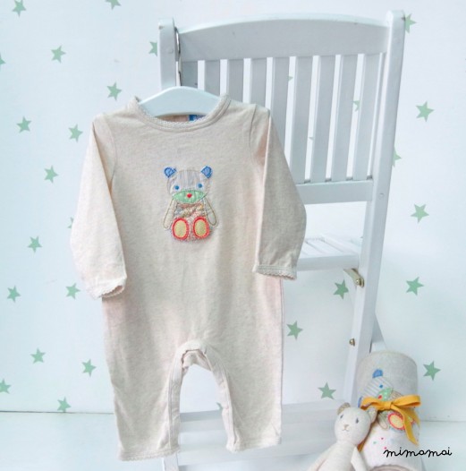 Patchwork Bear Romper