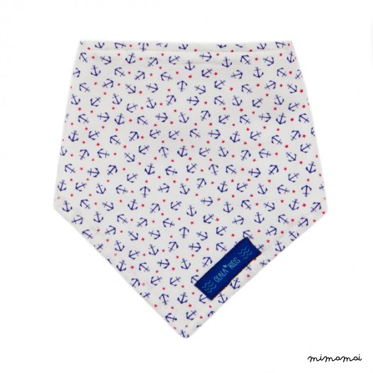 Bandana anclas estrellas blancas
